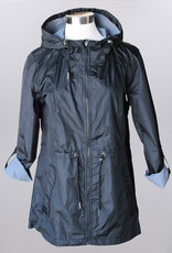 Keren Hart Keren Hart 68028 Black Tab Sleeve Zip Front Rain Jacket W/Hood LB