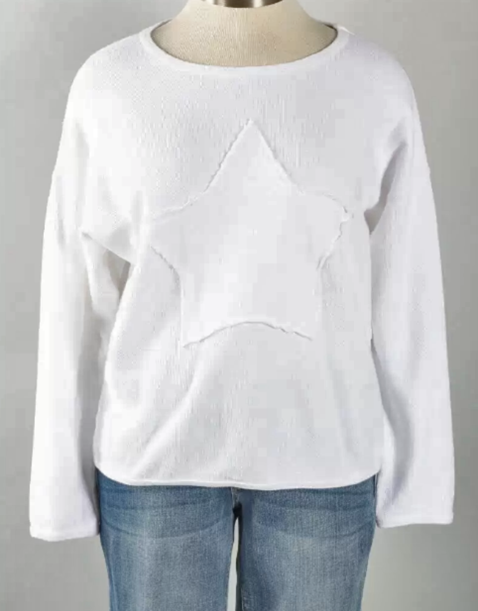 Cotton Lani Cotton Lani White Star Sweatshirt AL