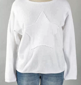 Cotton Lani Cotton Lani White Star Sweatshirt AL