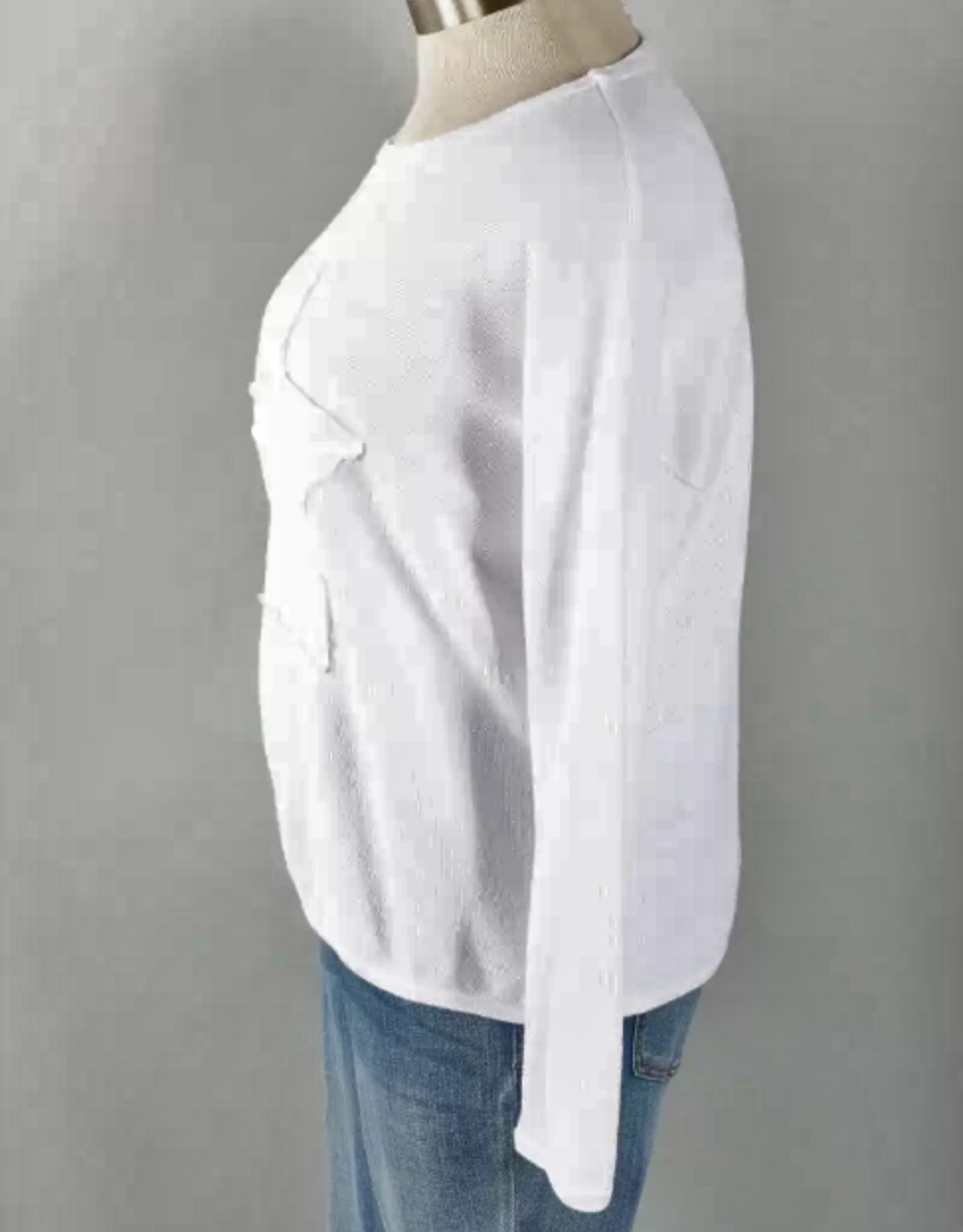 Cotton Lani Cotton Lani White Star Sweatshirt AL