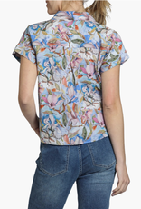 APNY APNY  Blue/Rose Tie Front Shirt AC APNY APNY  Blue/Rose Tie Front Shirt AC