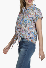 APNY APNY  Blue/Rose Tie Front Shirt AC APNY APNY  Blue/Rose Tie Front Shirt AC