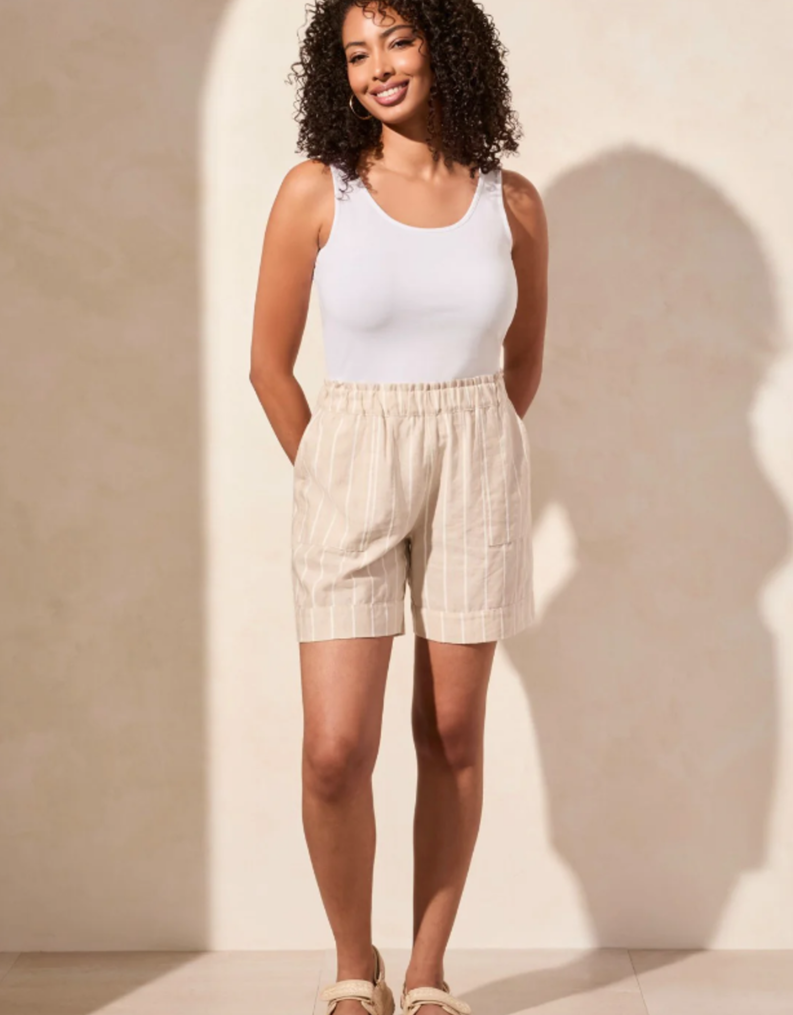 Tribal Tribal Safari Pull On Short W/Ruffle Waistband