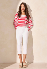 Tribal Tribal White Flatten It Pull On Capri W/Zip Pockets
