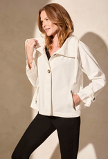 Tribal Tribal White Long Sleeve Button Front Coat
