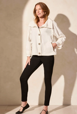 Tribal Tribal White Long Sleeve Button Front Coat
