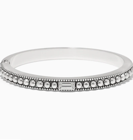 Brighton Brighton Silver w/White Pretty Tough Gem Hinged Bangle