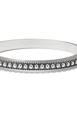 Brighton Brighton Silver w/White Pretty Tough Gem Hinged Bangle