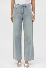 Joseph Ribkoff Joseph Ribkoff Wide-Leg Stretch Jeans w/Crystal Embellishments