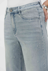 Joseph Ribkoff Joseph Ribkoff Wide-Leg Stretch Jeans w/Crystal Embellishments