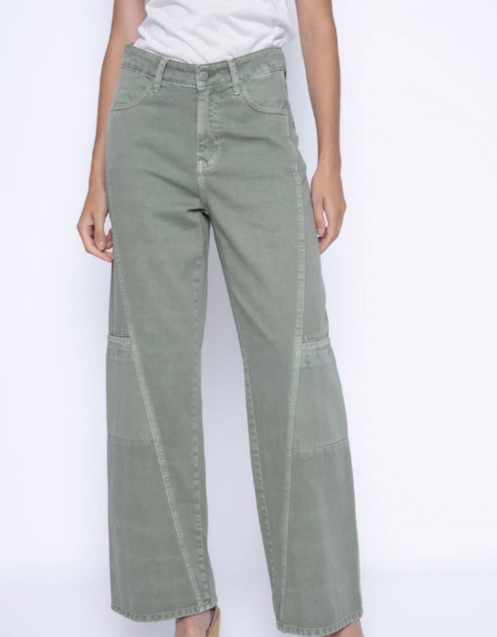 Picadilly Picadilly G6084 Sage Wide Leg Denim Jean CC