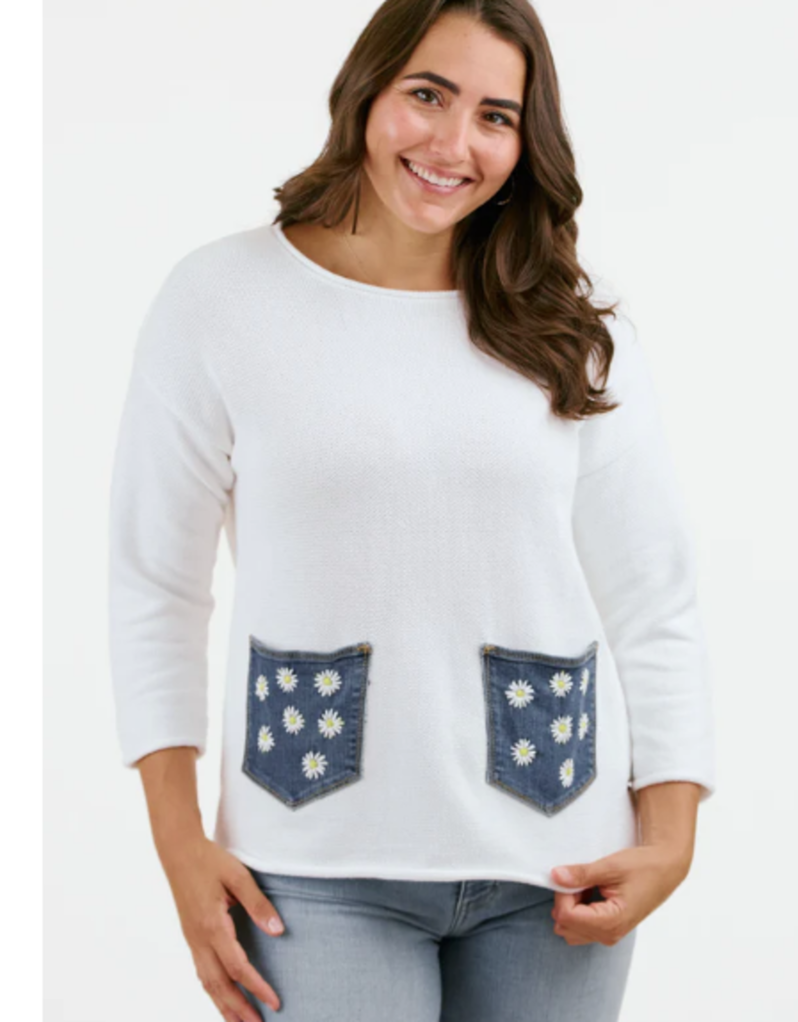 Shannon Passero Shannon Passero 5534 White Daisy Pullover KK