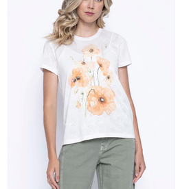 Picadilly Picadilly GU7950K Papaya Embellished Top LS