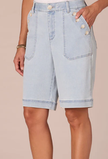 Democracy Democracy Ab"solution Skyrise Sailor Button Patch Pocket Bermuda Shorts LR