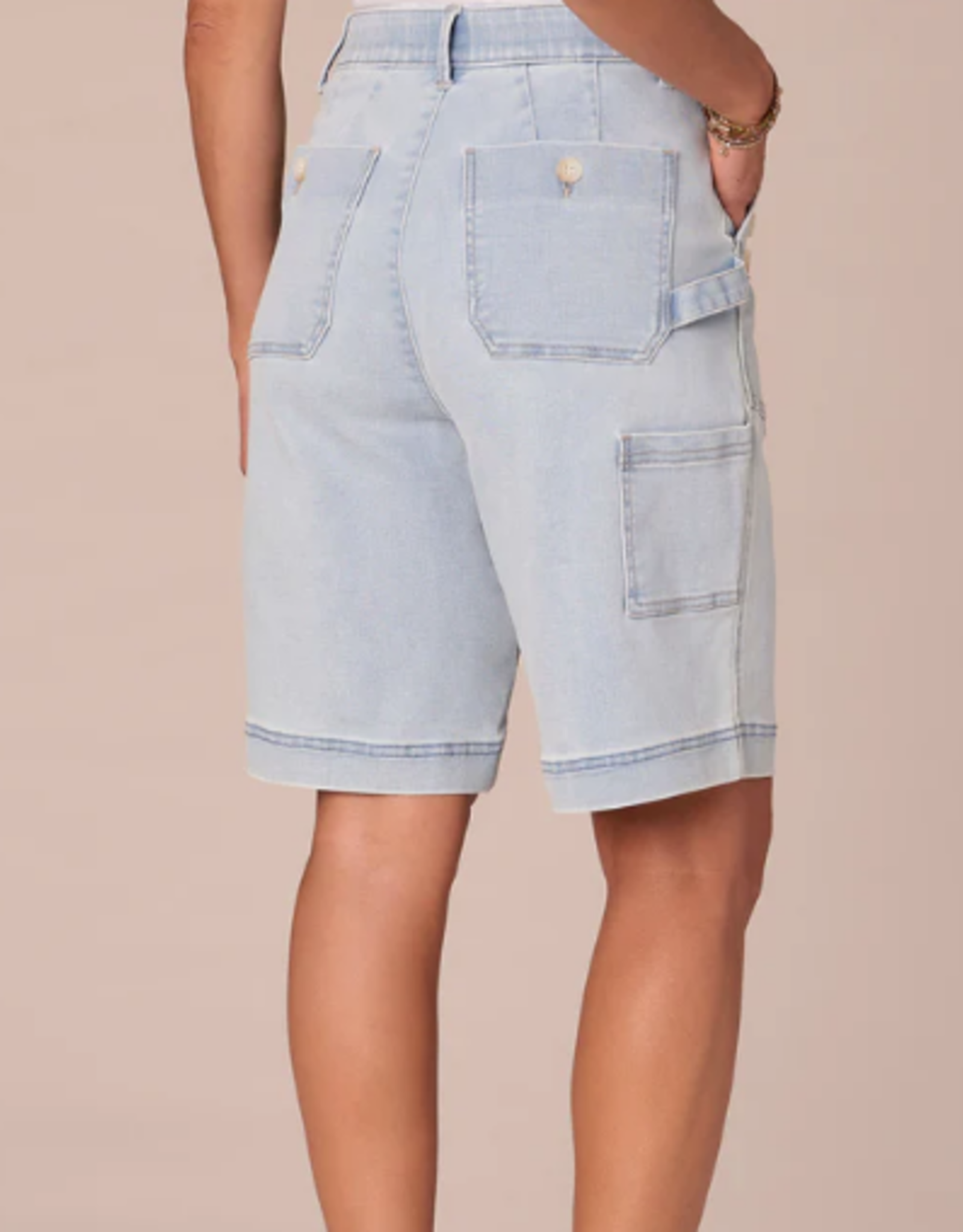 Democracy Democracy Ab"solution Skyrise Sailor Button Patch Pocket Bermuda Shorts LR