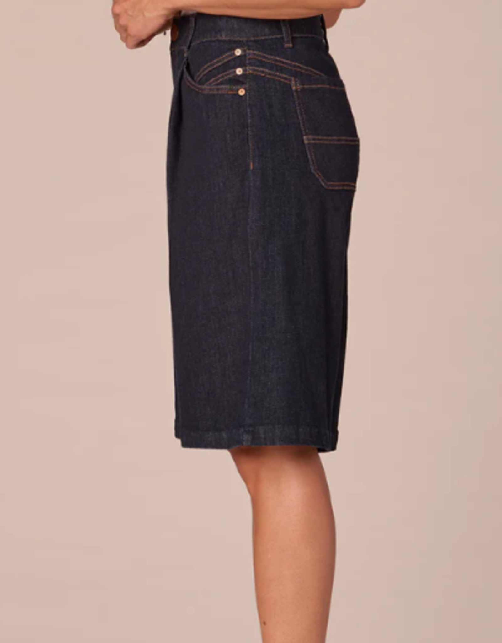 Democracy Democracy Ab"solution Skyrise Sailor Button Patch Pocket Bermuda Shorts LR