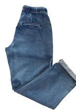Ethyl Ethyl  Medium Wash Pull-Up Drawstring Denim Pant