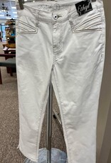 Ethyl Ethyl Z15WHTTE White Cropped Denim Jean w/Pocket Detail AC