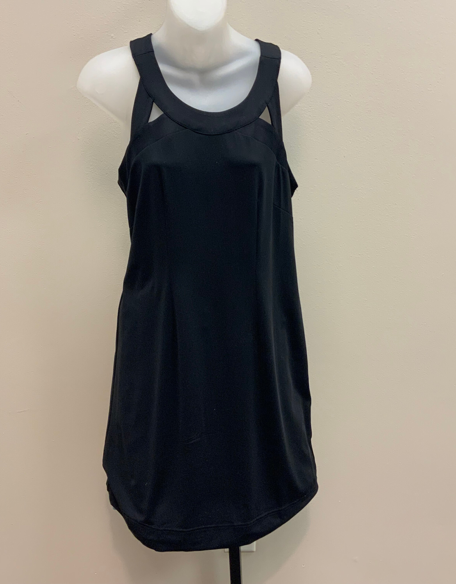 Lulu B Lulu B Black Round Neck Sleeveless Mid Length Dress CE