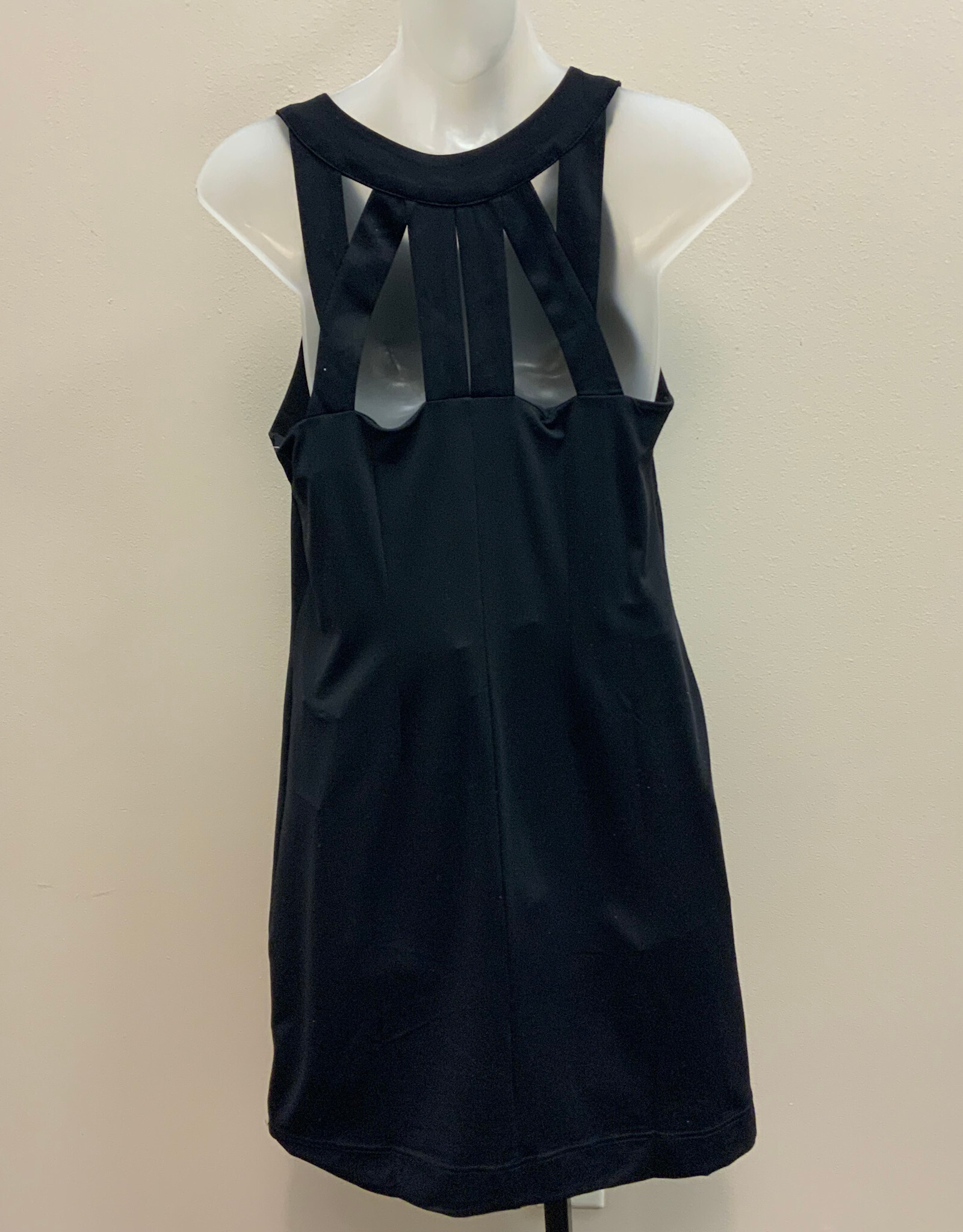 Lulu B Lulu B Black Round Neck Sleeveless Mid Length Dress CE