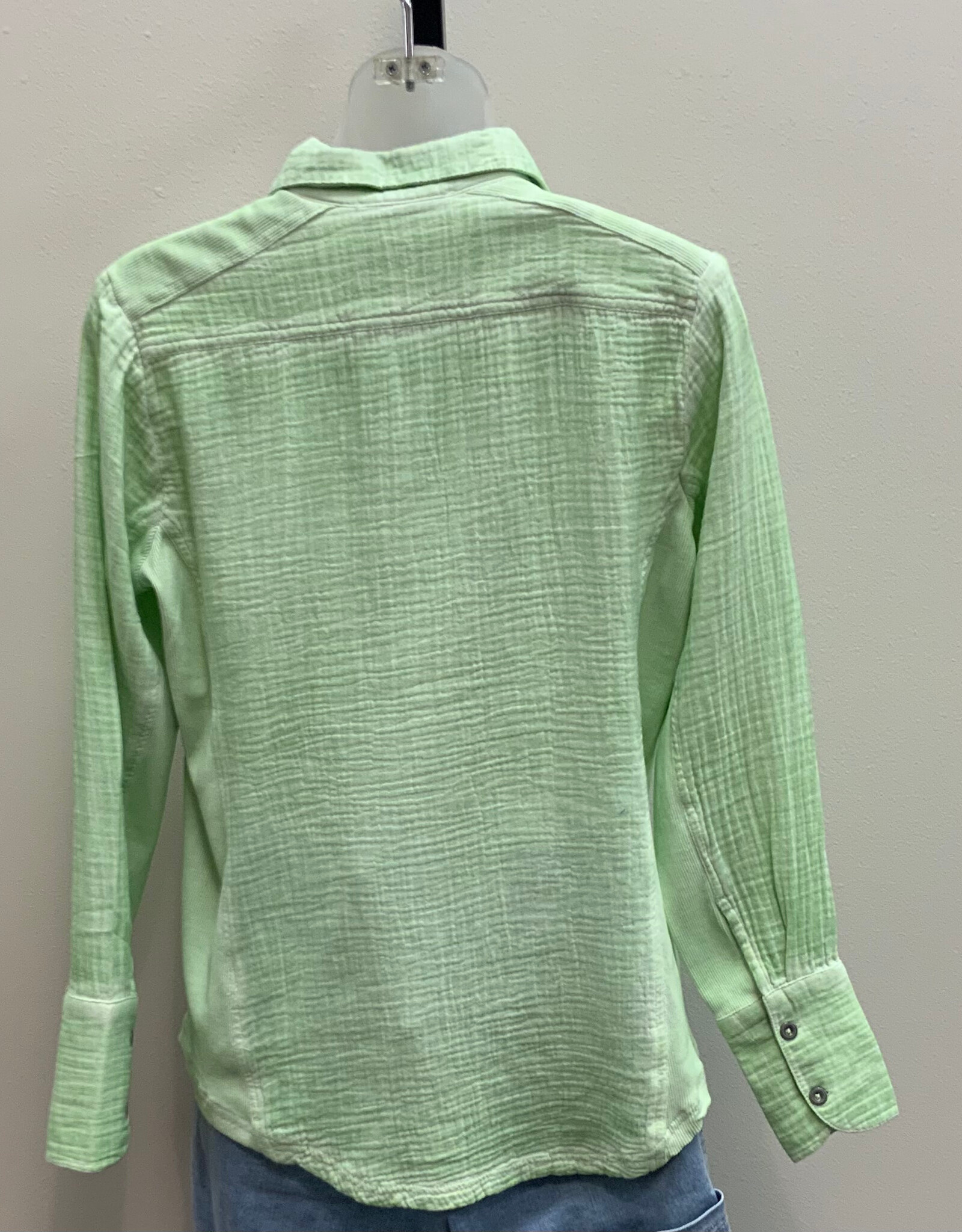 Keren Hart Keren Hart Green Apple  Button Up Long Sleeve Top LK