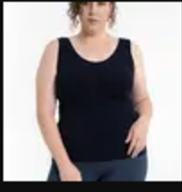 Elietian Elietian Black Curvy Fit Reversible Neckline Tank BK