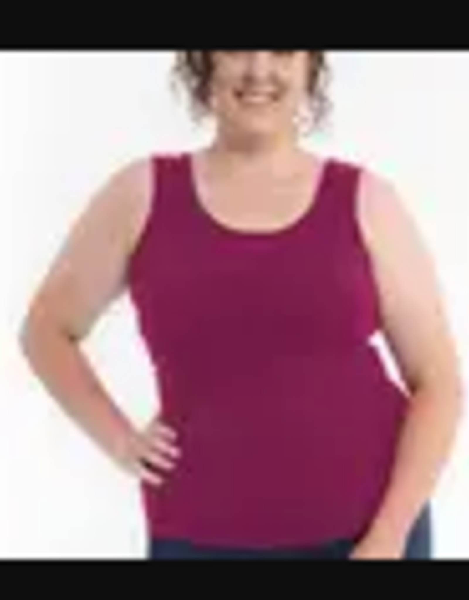 Elietian Elietian Berry Curvy Fit Reversible Neckline Tank BK