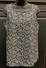 Multiples Multiples Blk/Wht Hi Neck Tank Top BS