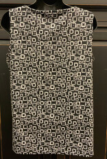 Multiples Multiples Blk/Wht Hi Neck Tank Top BS