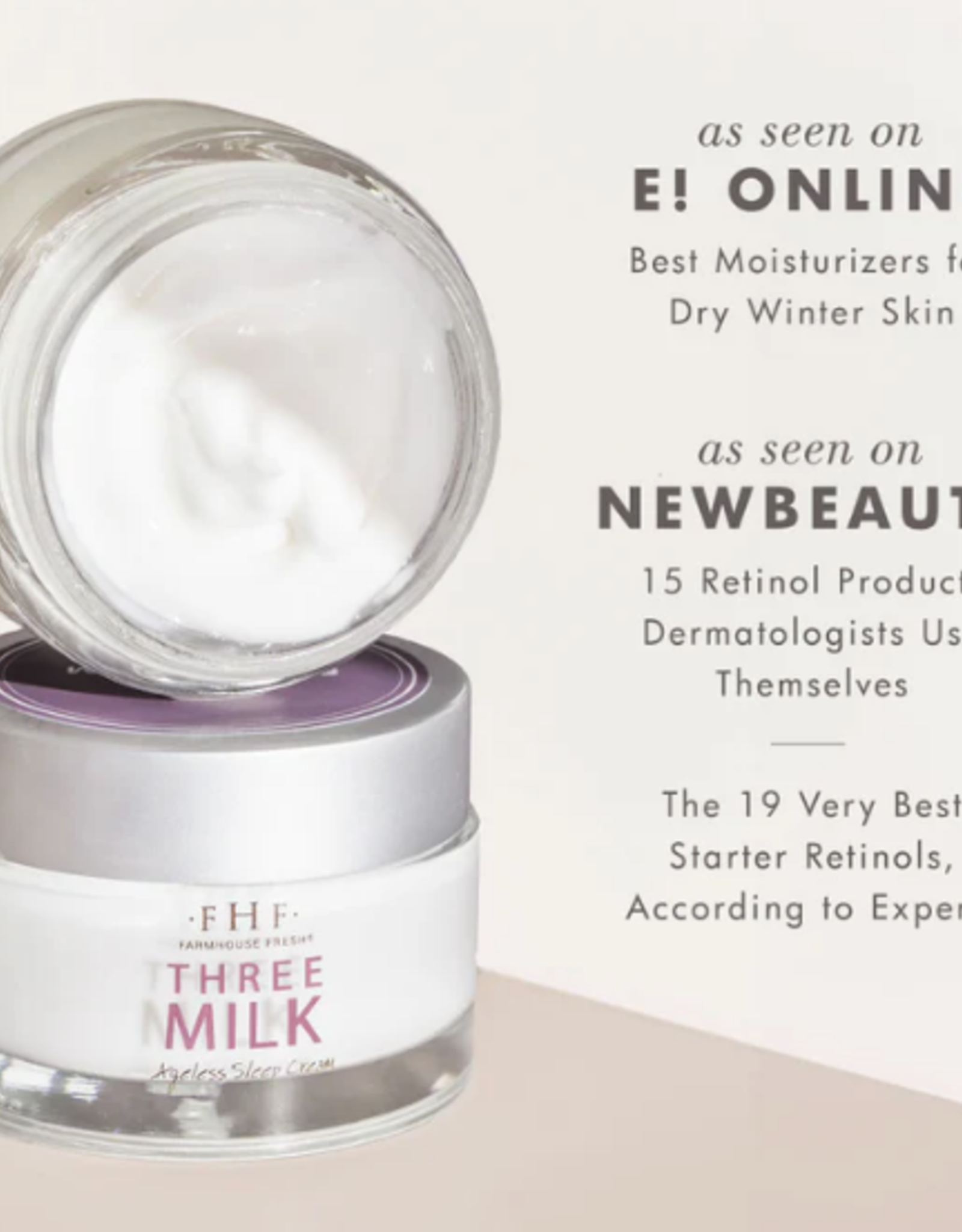 Farmhouse Fresh Farm House Fresh Three Milk Ageless Sleep Cream Peptides - Retinol