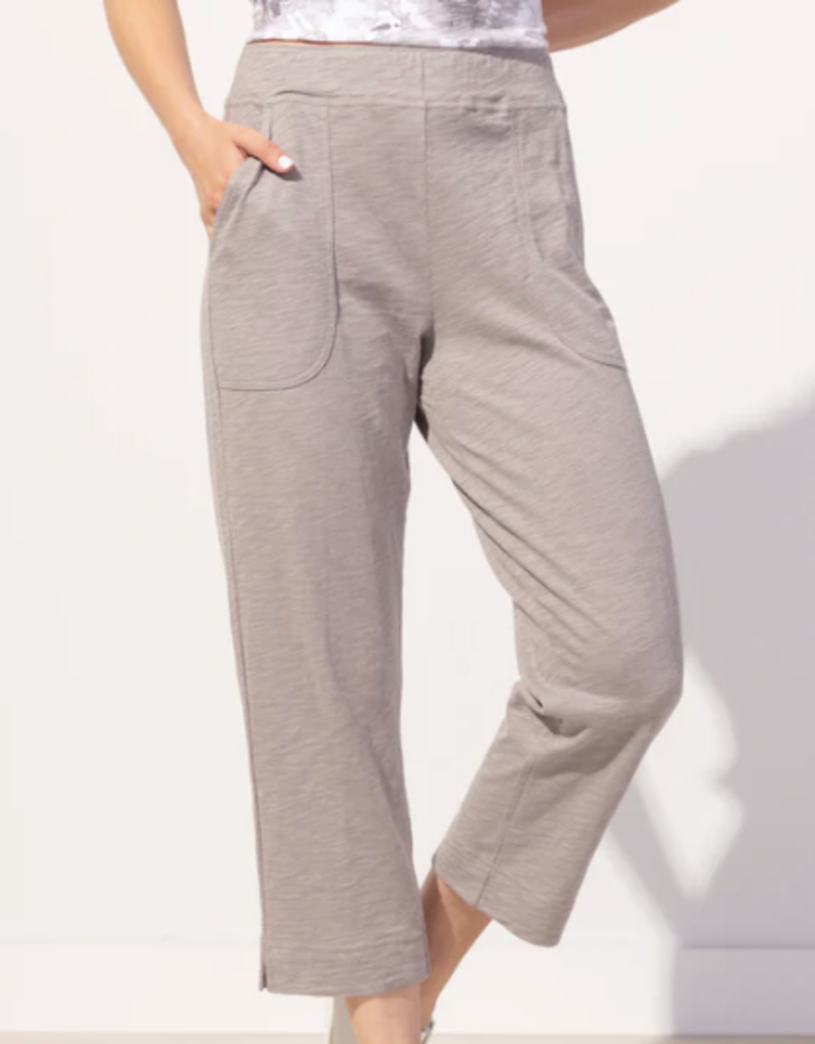 Escape Escape Fog Sunwashed Cotton Spandex Island Capri AH