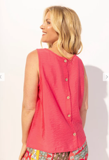 Escape Escape Punch Regatta Rayon Buttonback Top