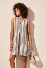 Tribal Tribal Nautical Sleeveless Dress W/Pintuck and Pockets