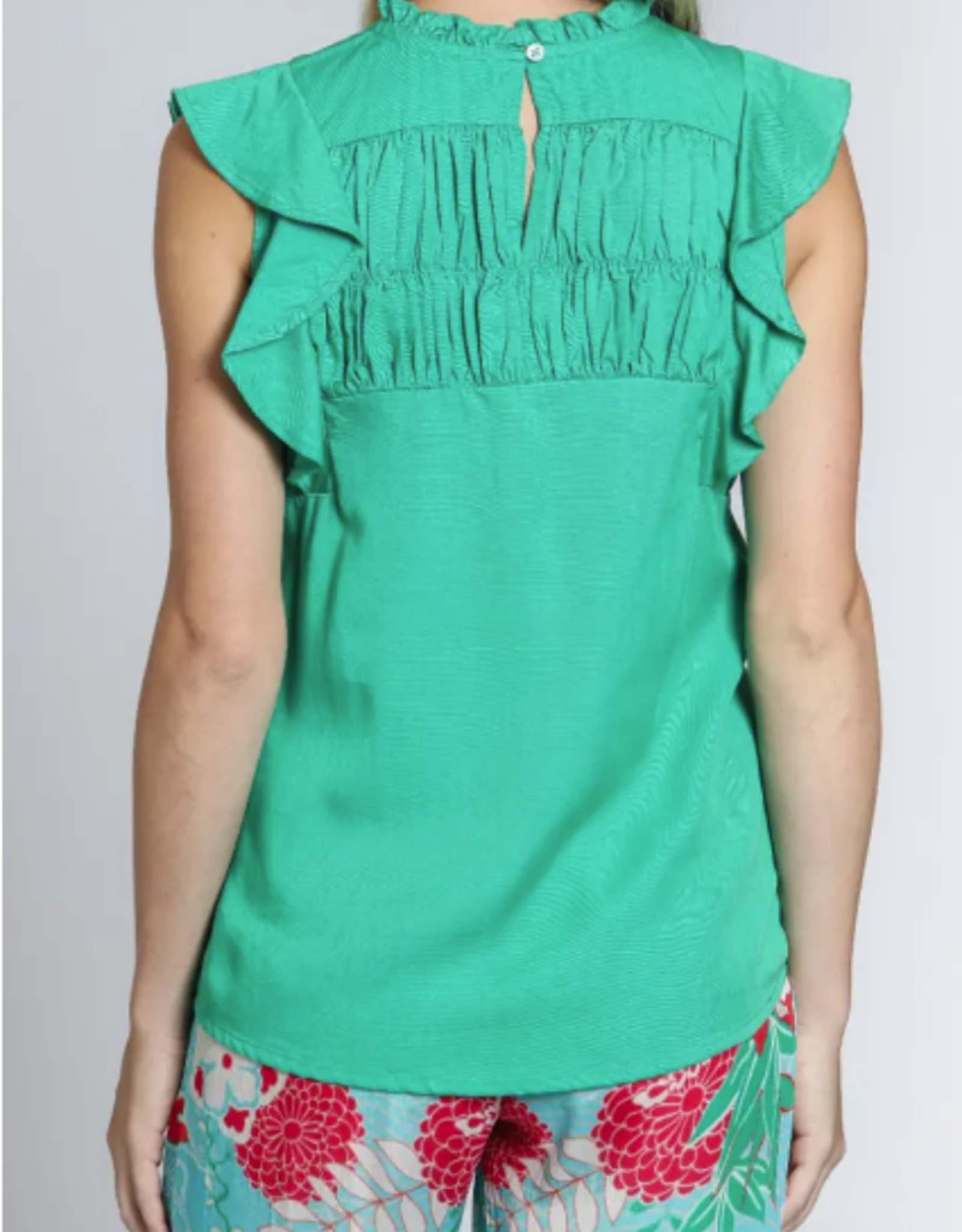 APNY APNY Mint Green Sleeveless Flutter Sleeve