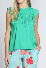 APNY APNY Mint Green Sleeveless Flutter Sleeve