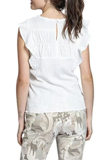 APNY APNY White Crinkled Flutter Sleeve Top