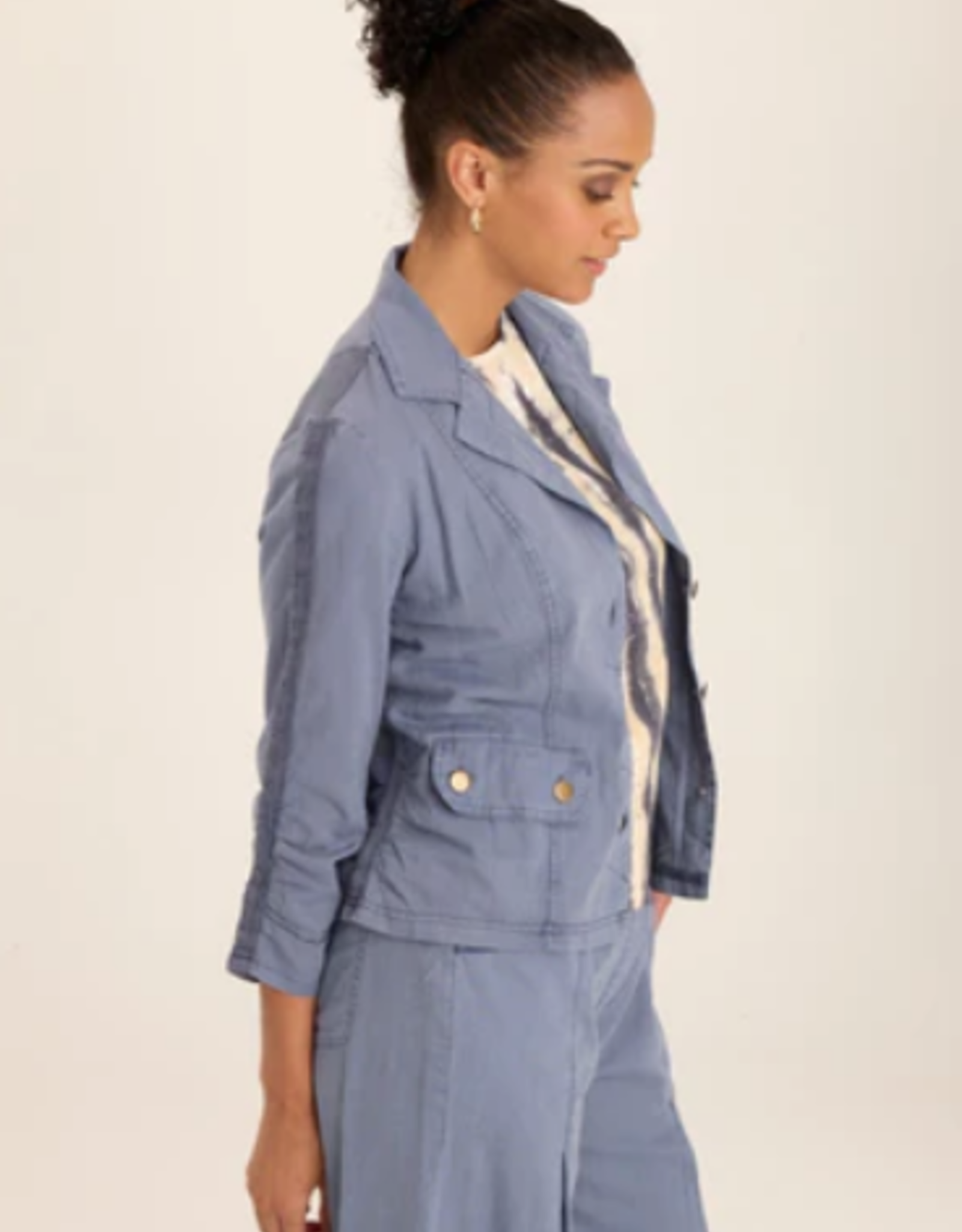 Wearables Wearables Hypnotic Pigment Linen Folksy Jacket