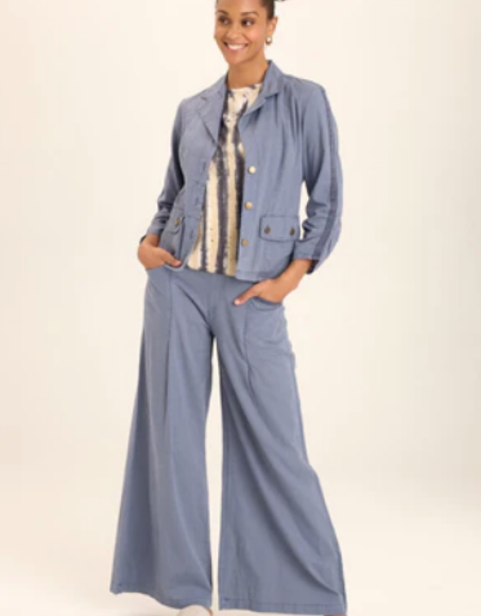 Wearables Wearables Hypnotic Pigment Linen Folksy Jacket