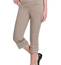 Multiples Multiples Stone P/O Wide Band Triple Fringe Hem Jean