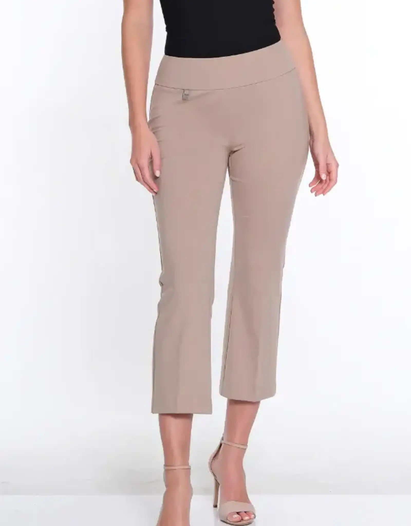 Multiples Multiples  Stone Wide Band Elastic Waist P/O Crop Flare Pant AC
