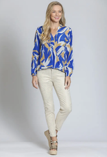 APNY APNY Blue Multi Crossover Top W/Tassel APNY APNY Blue Multi Crossover Top W/Tassel