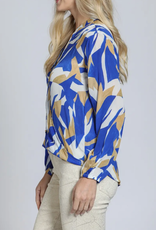 APNY APNY Blue Multi Crossover Top W/Tassel APNY APNY Blue Multi Crossover Top W/Tassel