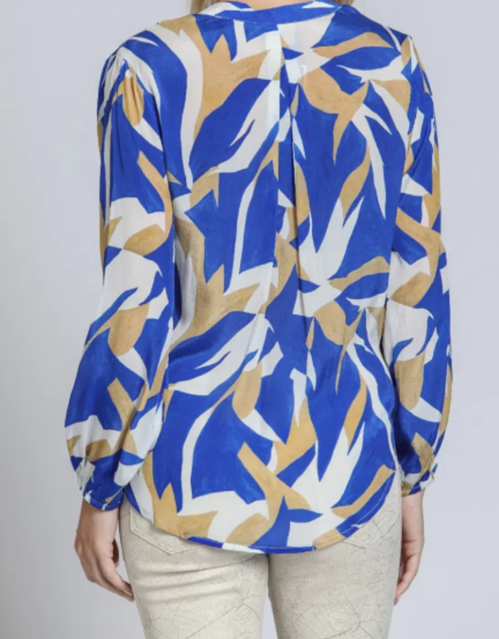 APNY APNY Blue Multi Crossover Top W/Tassel