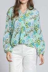 APNY APNY Green Multi Crossover Top W/Tassel