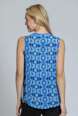 APNY APNY Blue Multi Button Up Tank