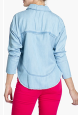 APNY APNY Light Indigo Henley P/O W/Grommet Detail