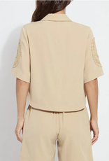 Lysse Lysse Raffia Tyla Crochet Detail Short Sleeve Jacket Lysse Lysse Raffia Tyla Crochet Detail Short Sleeve Jacket