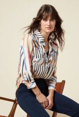 Lysse Lysse Stripe Yesenia Roll Tab utility Shirt