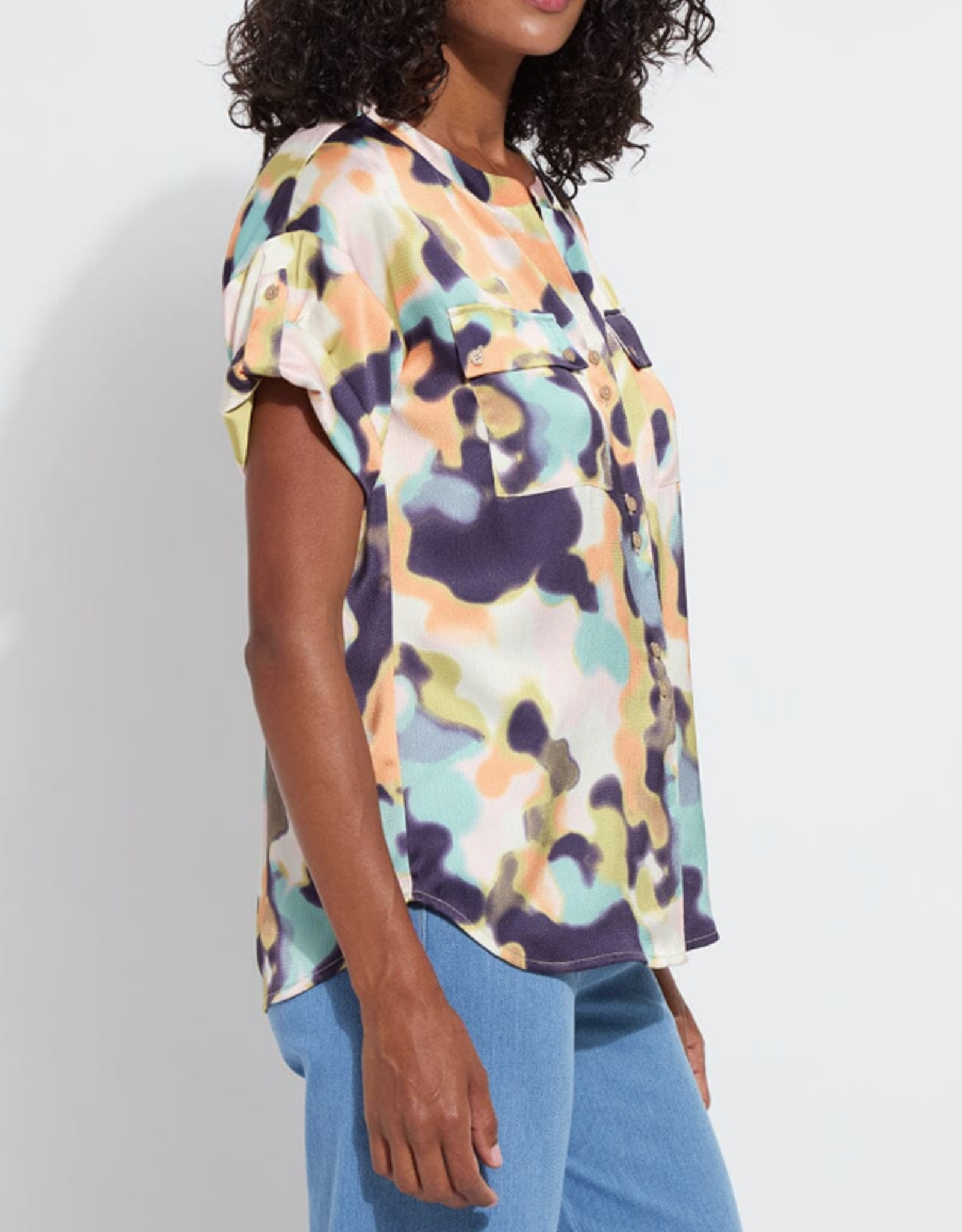 Lysse Lysse Ethereal Olena Drop Shoulder Utility Blouse