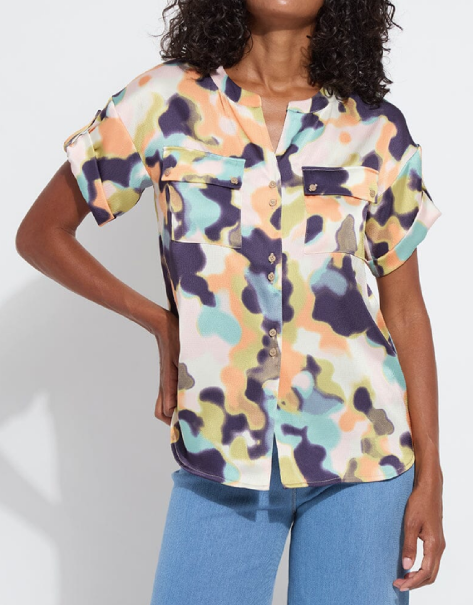 Lysse Lysse Ethereal Olena Drop Shoulder Utility Blouse